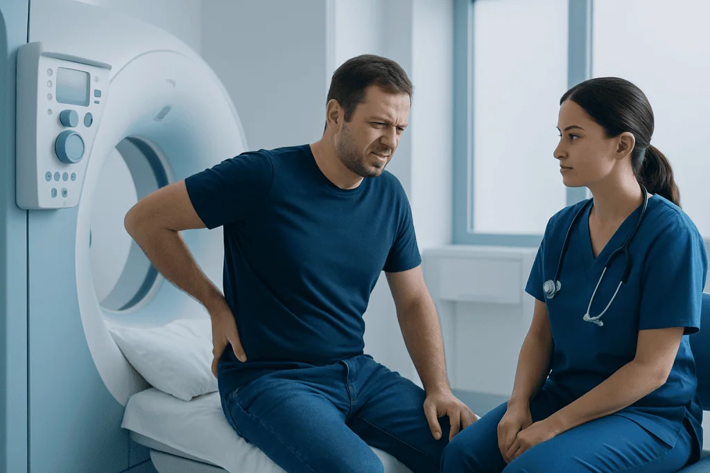 Symptoms and how they may feel — lumbago with sciatica