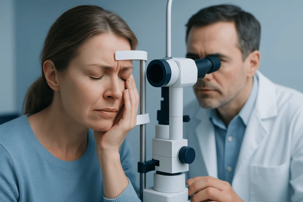 Symptoms and How They May Feel — facial pain and eye strain