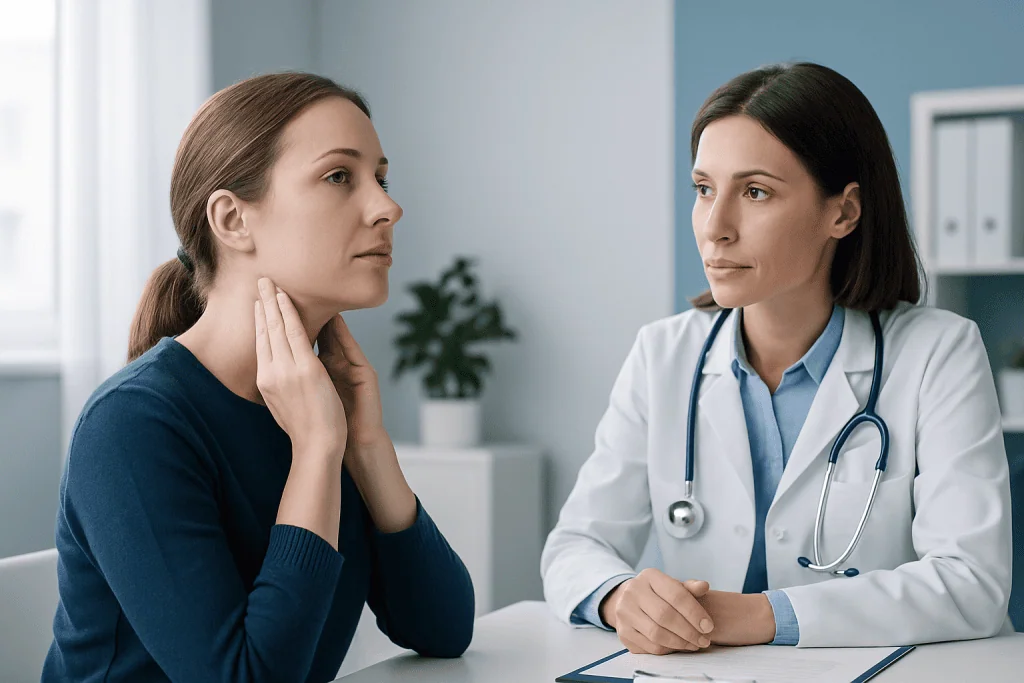 Symptoms and patterns that help identify the cause — swelling of glands below ear