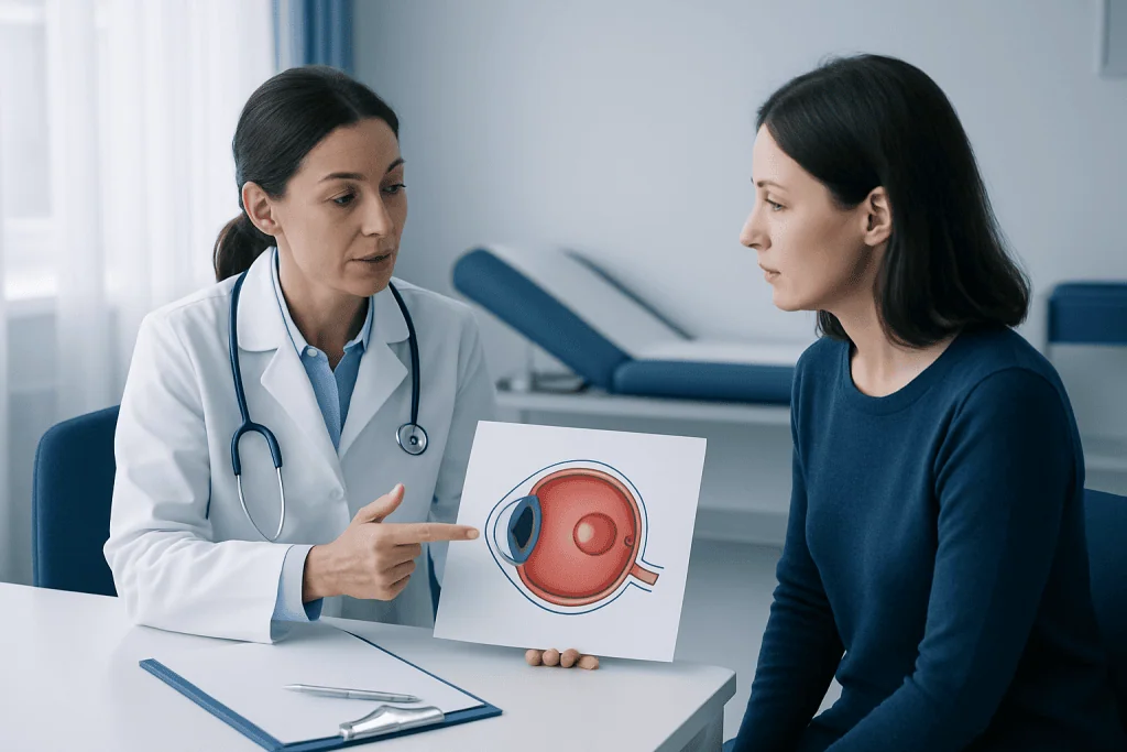 Symptoms and possible complications — cyst inside eyeball