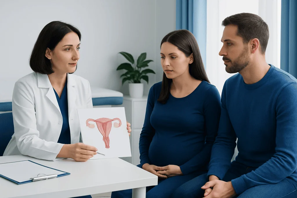 Symptoms and possible effects on fertility or pregnancy — bicornuate uterus