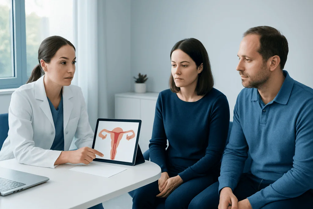 Symptoms and possible effects on fertility or pregnancy — arcuate uterus