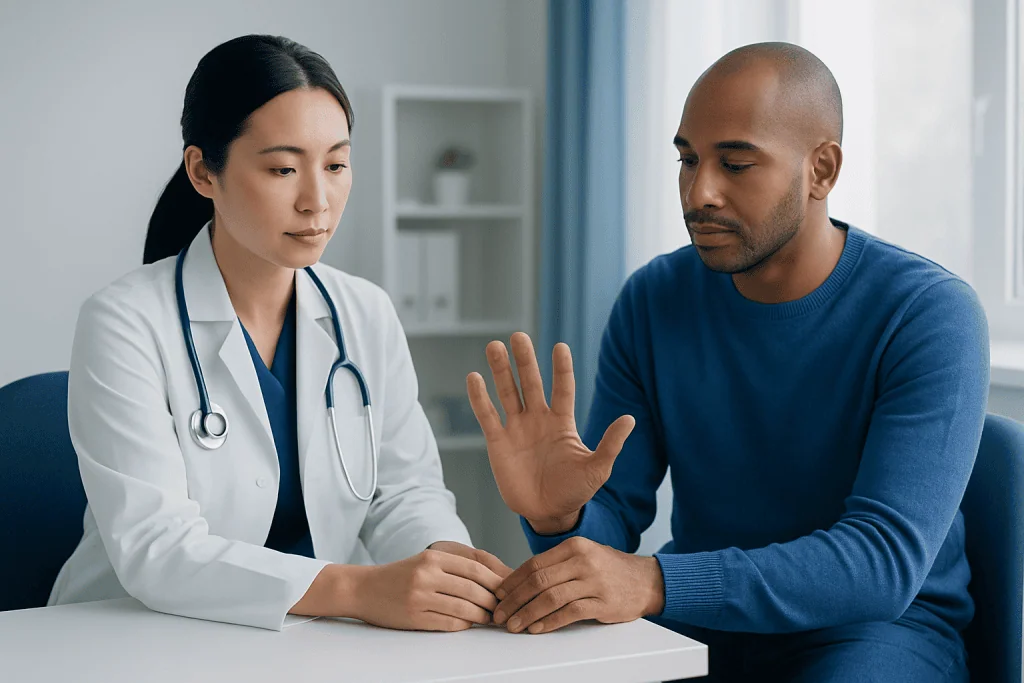Symptoms and possible warning signs — claw hand