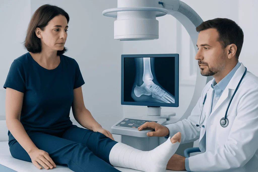 Symptoms and signs — ankle fracture