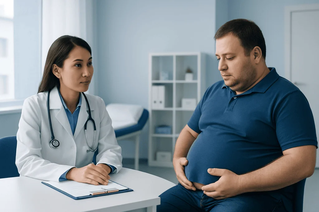 Symptoms and signs linked with visceral fat — visceral fat