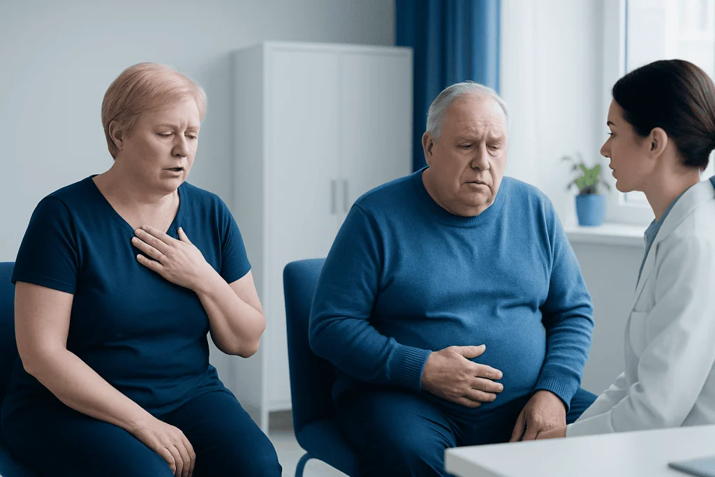 Symptoms and signs people may notice — copd pink puffer and blue bloater