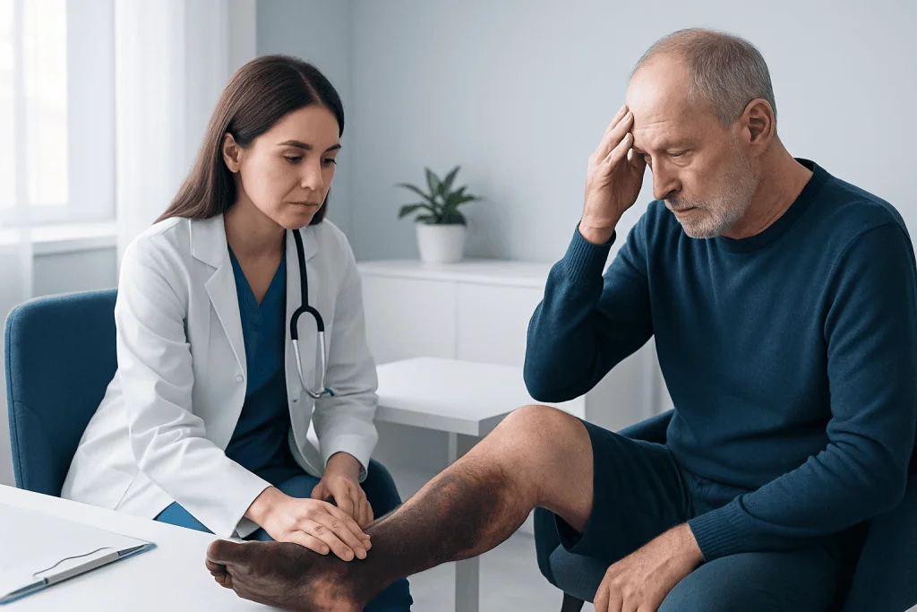 Symptoms and warning signs — gangrene