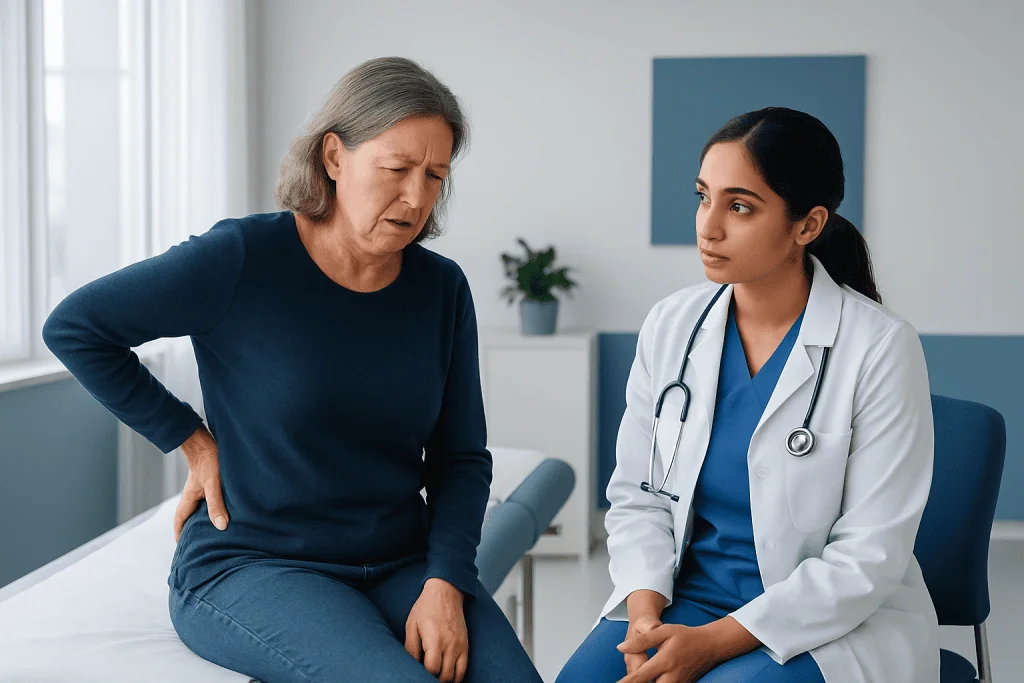 Symptoms and warning signs — spondylosis