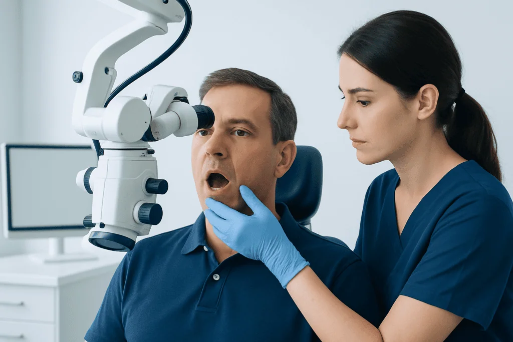 Symptoms and warning signs — oral cancer