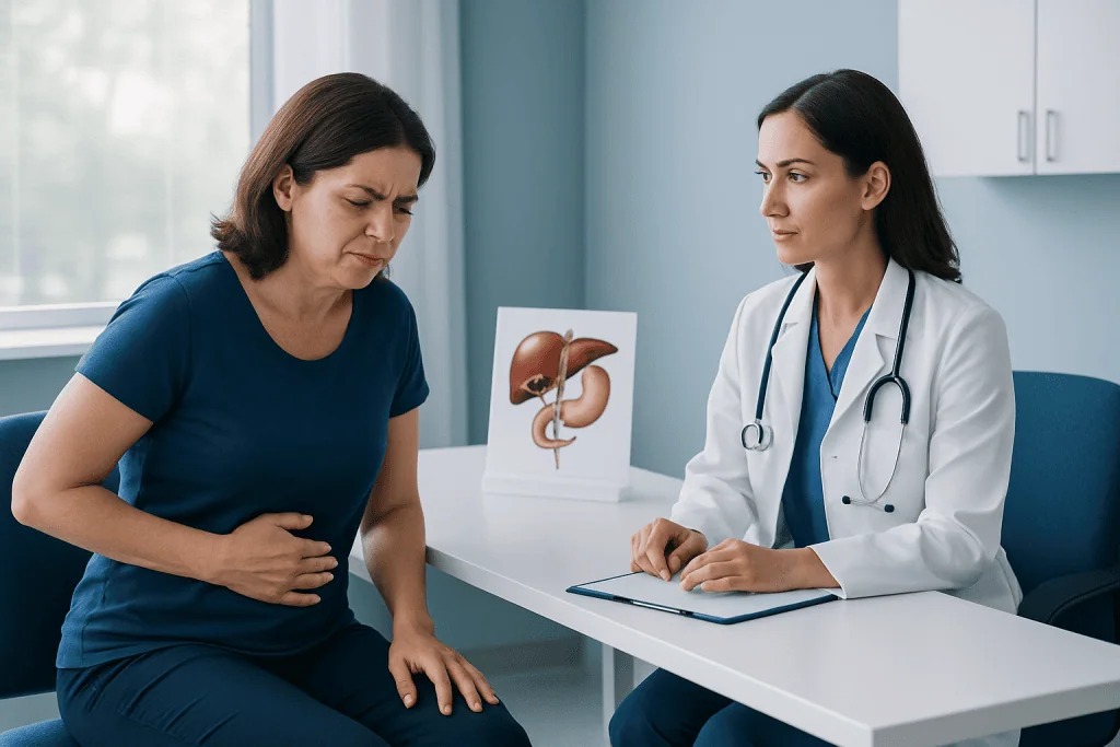 Symptoms and warning signs — gallbladder rupture