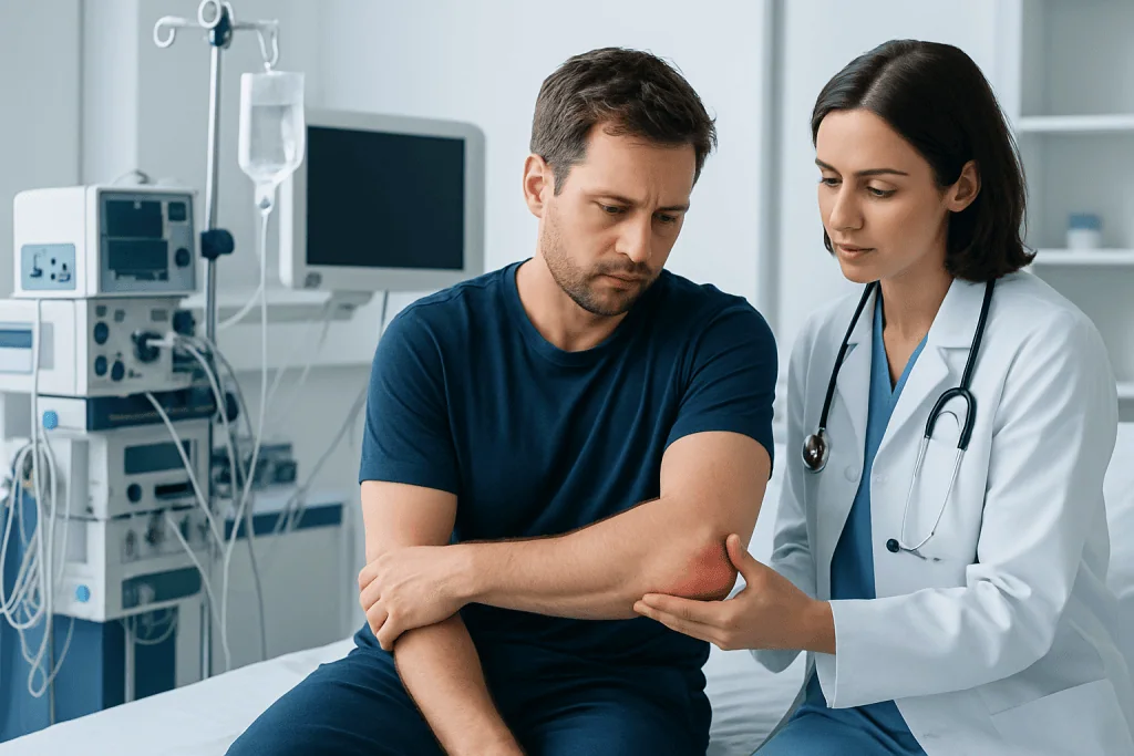 Symptoms and What It Feels Like — olecranon bursitis