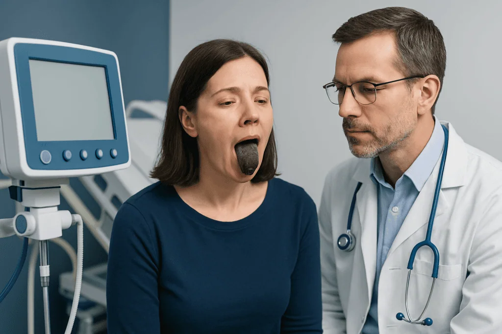 Symptoms and what patients may notice — medical condition black tongue
