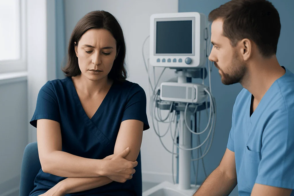 Symptoms and what they may feel like — blood clot in arm