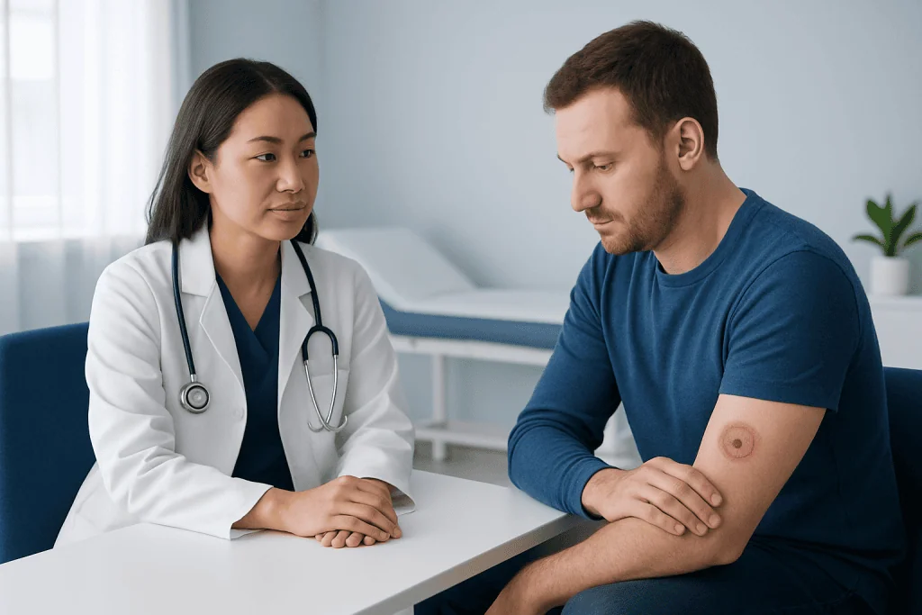 Symptoms Beyond the Mark — kissing bug bite mark