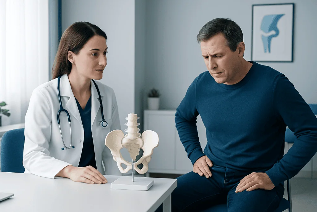 Symptoms linked to acetabular problems — acetabulara