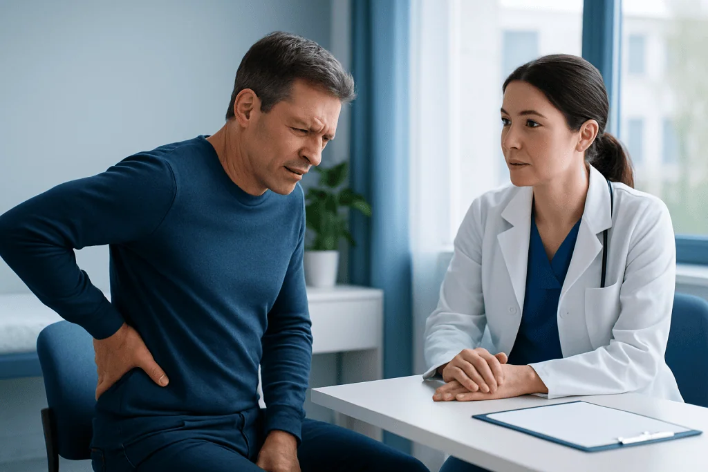 Symptoms linked to costovertebral angle pain or tenderness — costovertebral angle