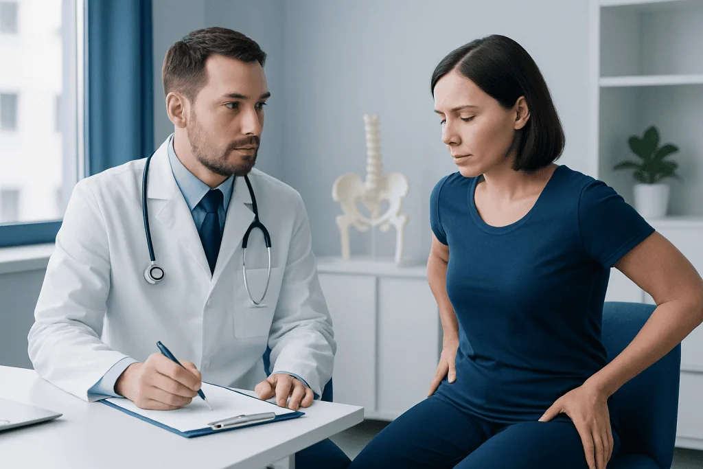 Symptoms linked to hip abduction problems — hip abduction