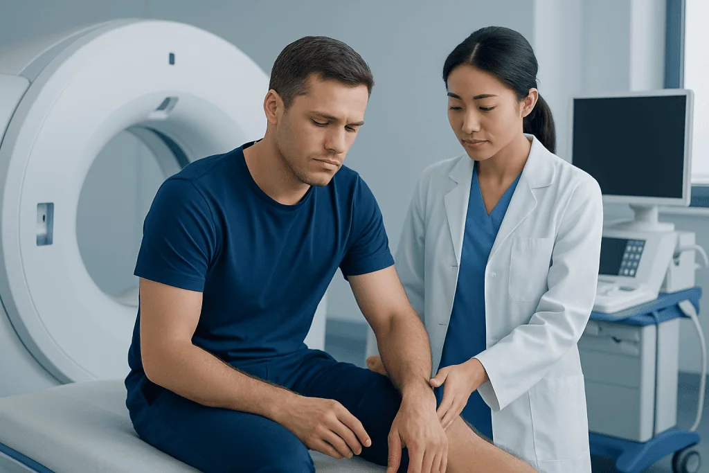 Symptoms of a deltoid ligament injury — deltoid ligament