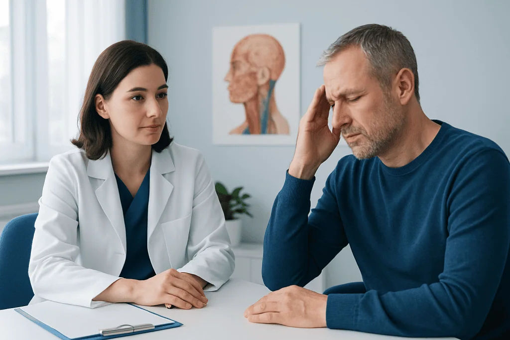 Symptoms of a skull nerve problem — skull nerve