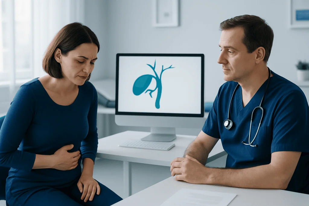 Symptoms of biliary tree problems — biliary tree