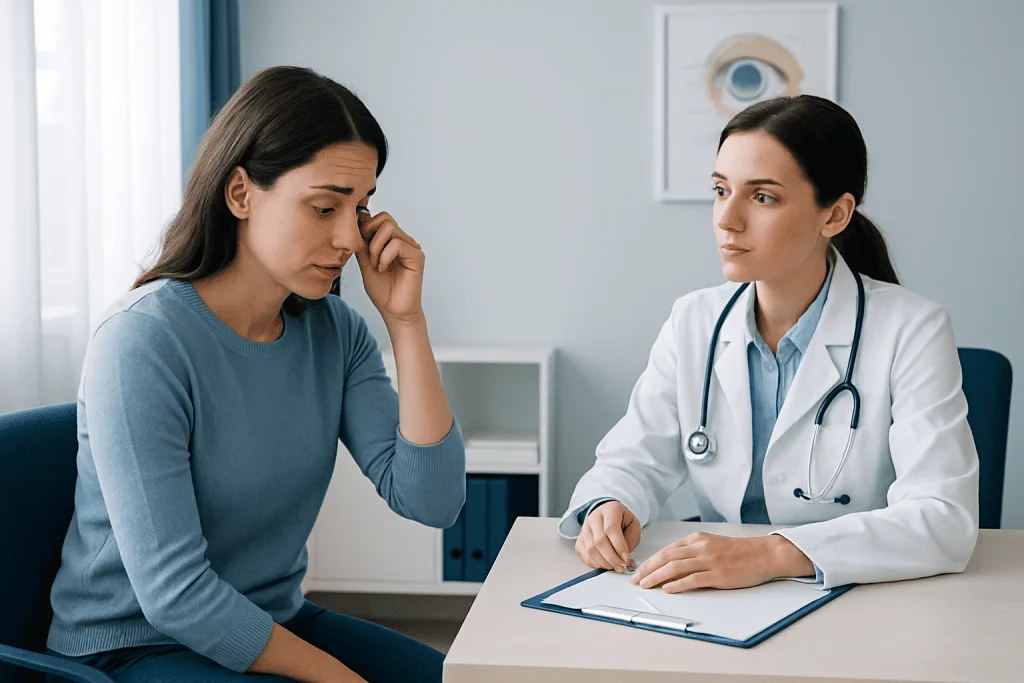 Symptoms of lacrimal disorders — lacrimal
