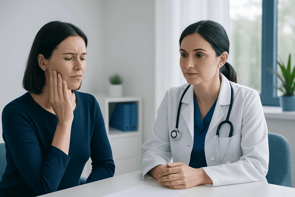 Symptoms of mandible problems — mandible