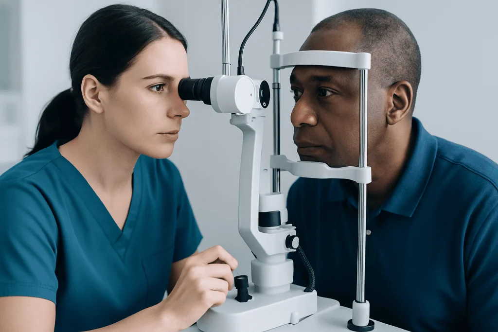 Symptoms of retinopathy — retinopathy