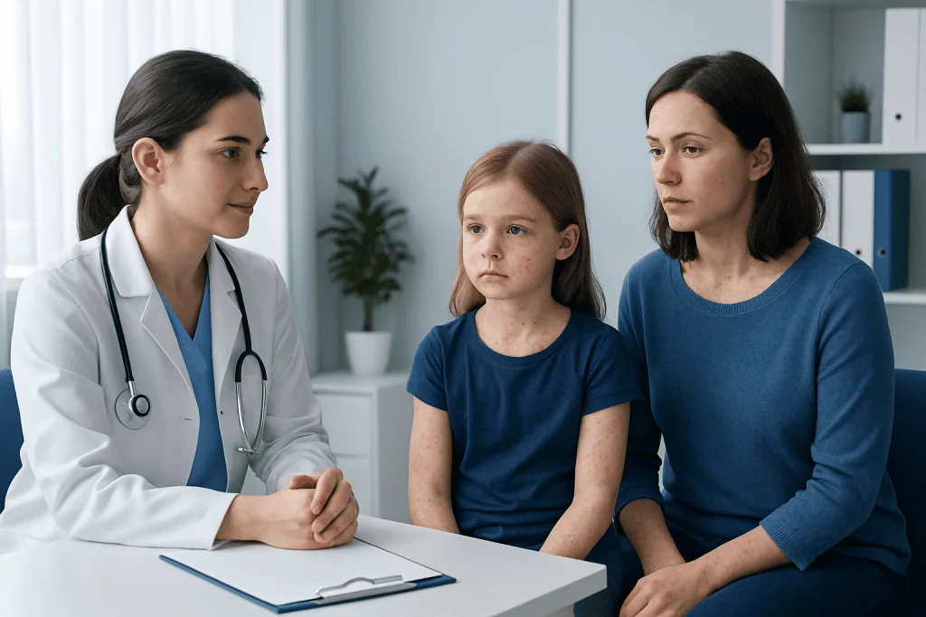 Symptoms of rubella in children and adults — rubella