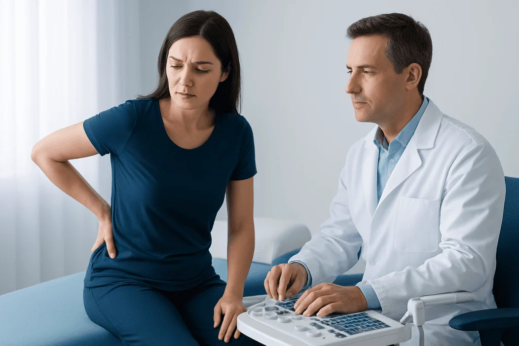 Symptoms of sacroiliitis — sacroiliitis