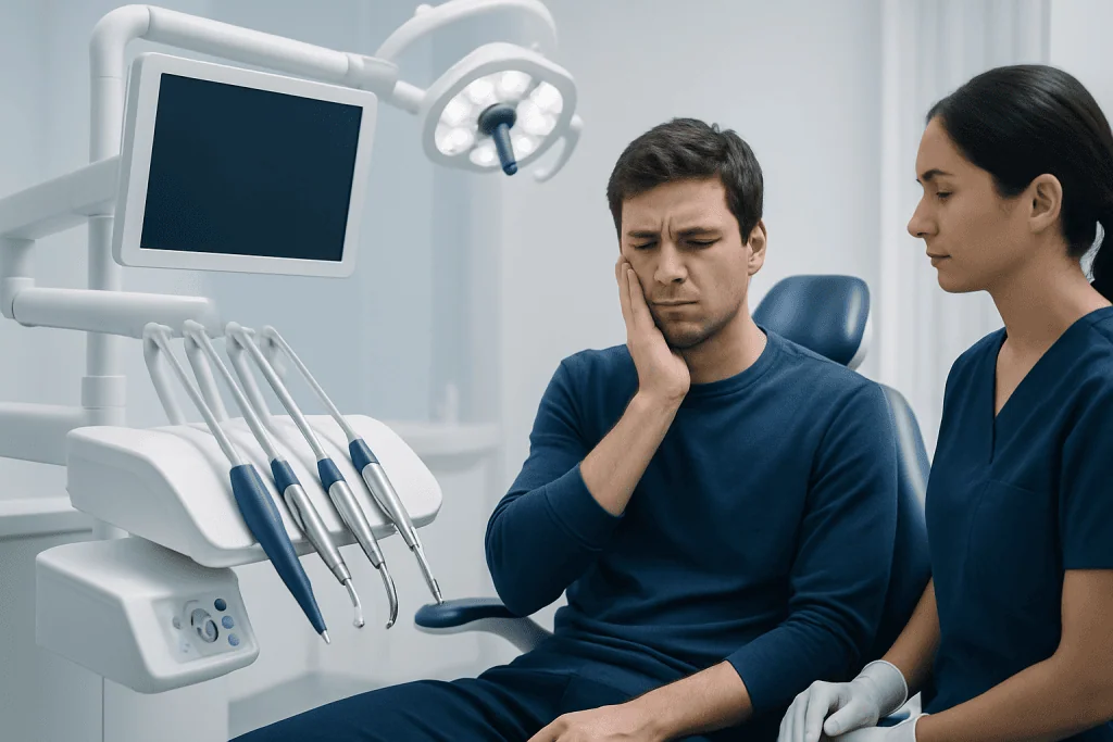 Symptoms of trench mouth — trench mouth