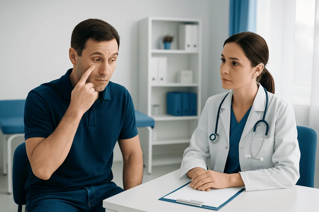 Symptoms that can happen with a bump on eyeball — bump on eyeball
