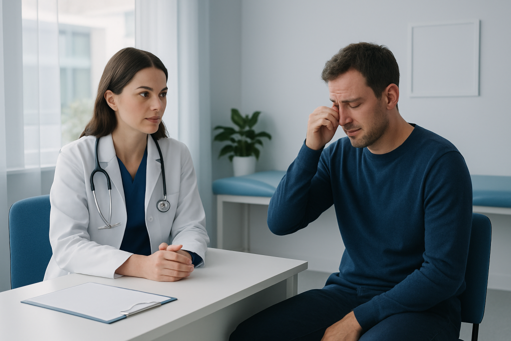 Symptoms that can happen with watery eyes or discharge — leaking atomic fluid