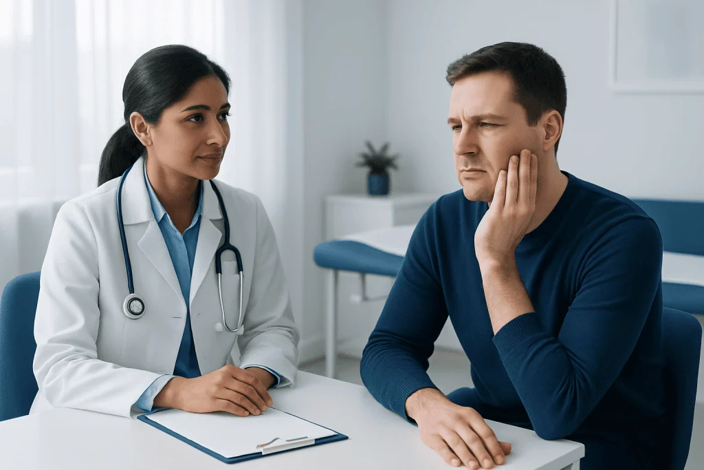 Symptoms that can help narrow the cause — swollen cheek
