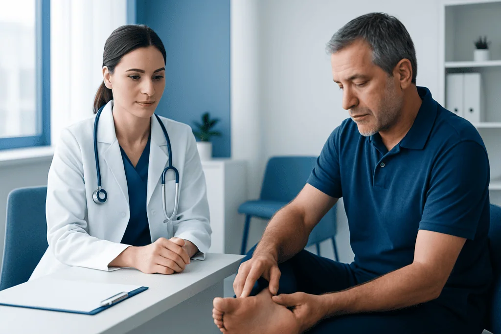 Symptoms that help doctors narrow the cause — knot on top of foot