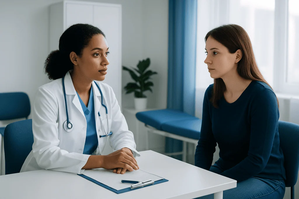 Symptoms that help identify the cause — whitish particles in urine
