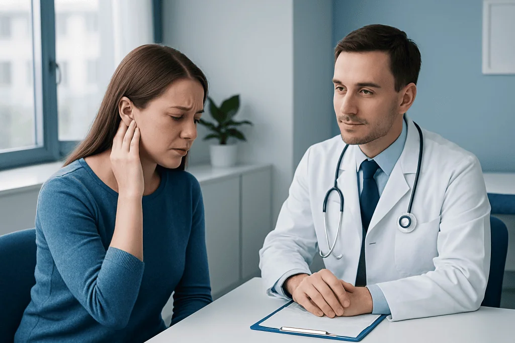 Symptoms that help tell causes apart — swelling inside earlobe