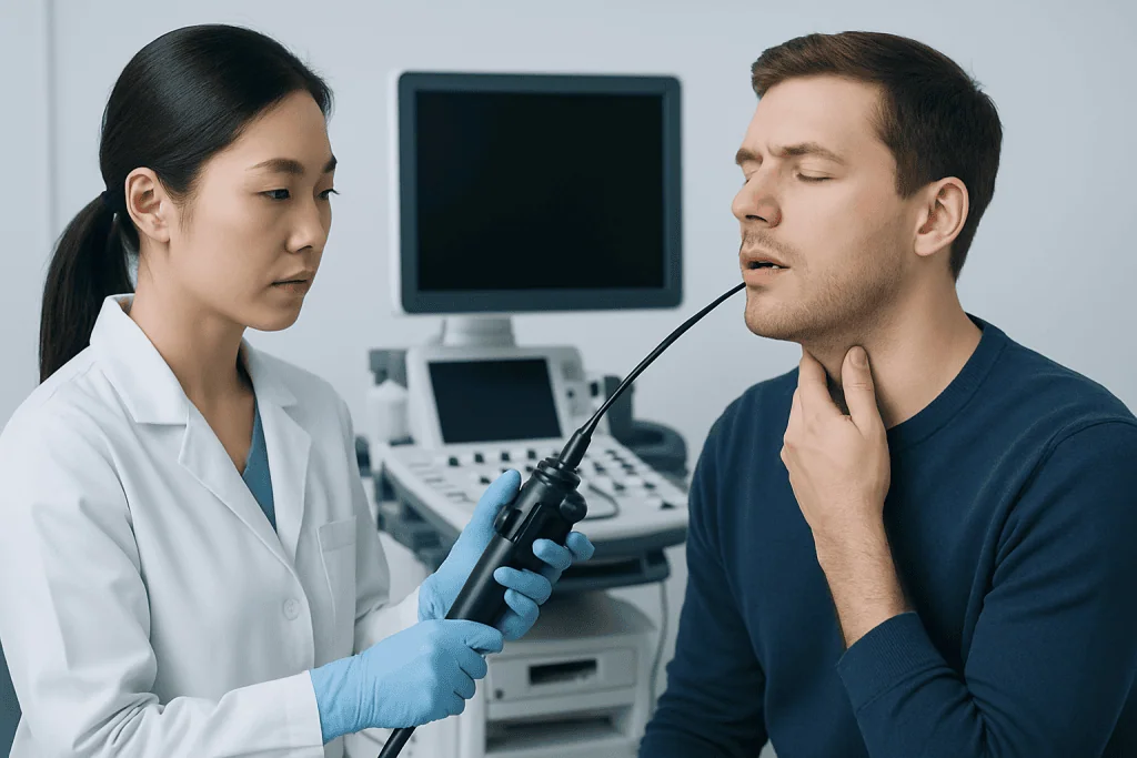 Symptoms that may occur with an itchy throat — itching inside throat