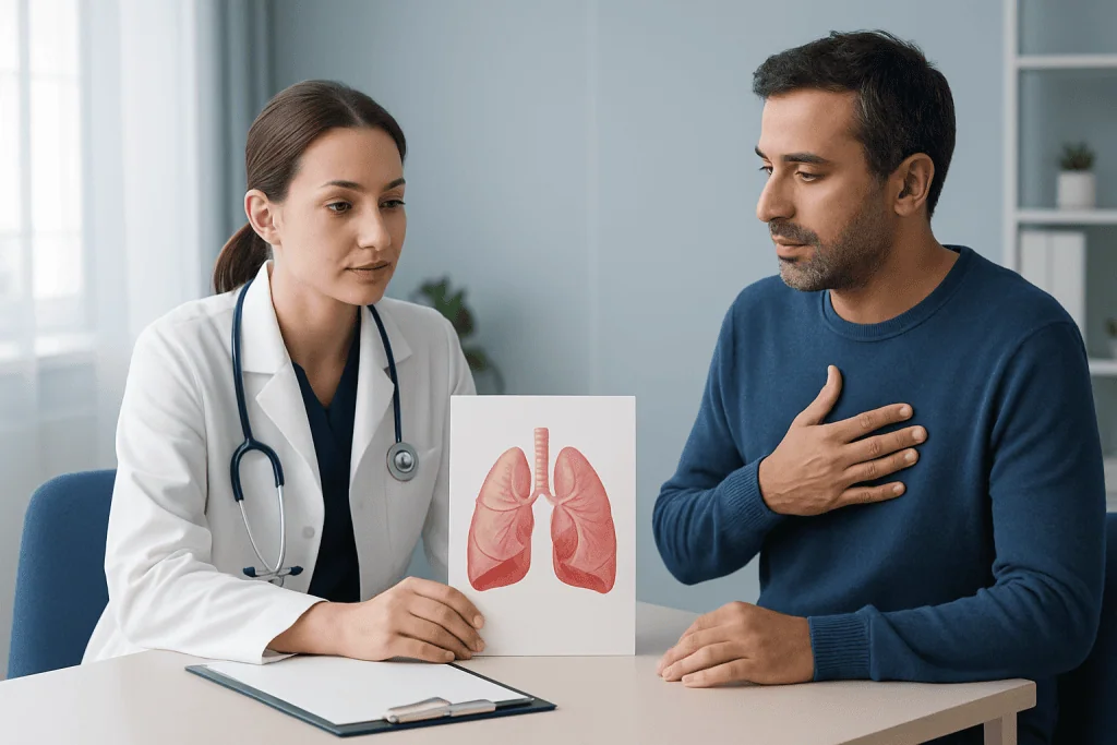 Symptoms that may suggest a bronchus problem — bronchus