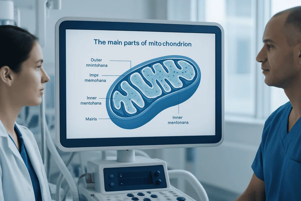 The main parts of a mitochondrion — mitochondria diagram