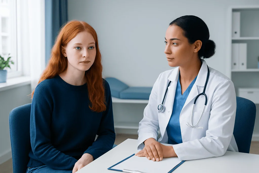Typical features and day-to-day health considerations — red hair blue eyes
