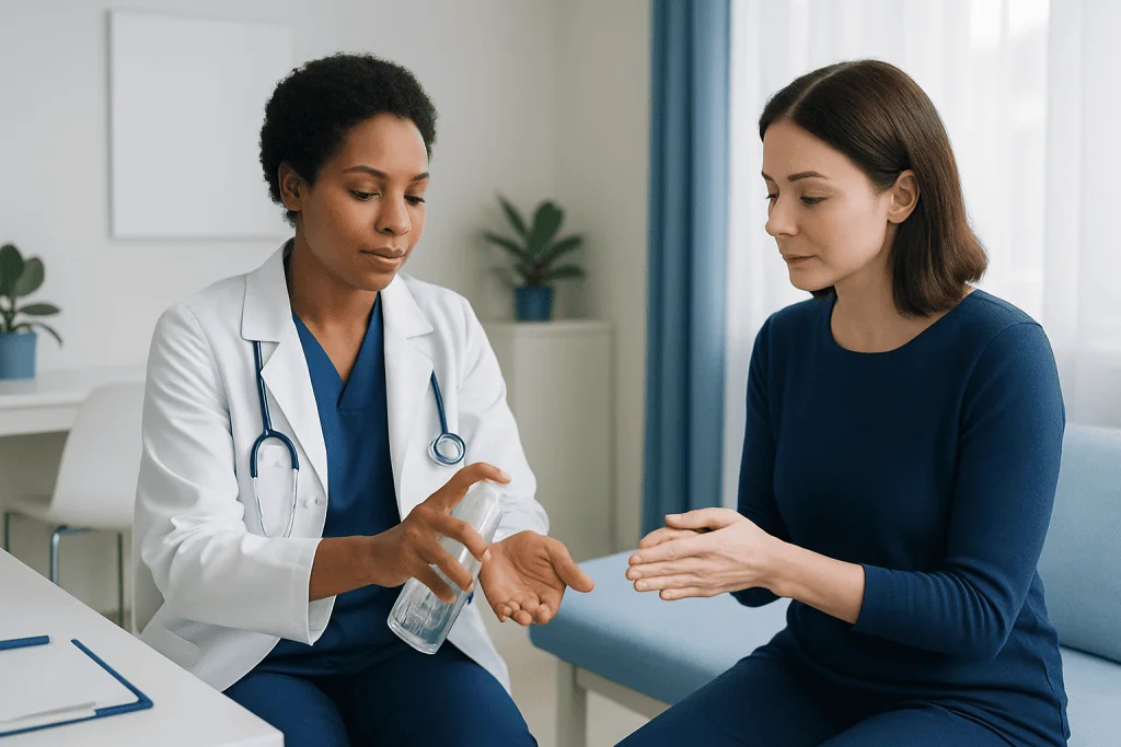 Using hand sanitizer correctly — hand sanitizer and