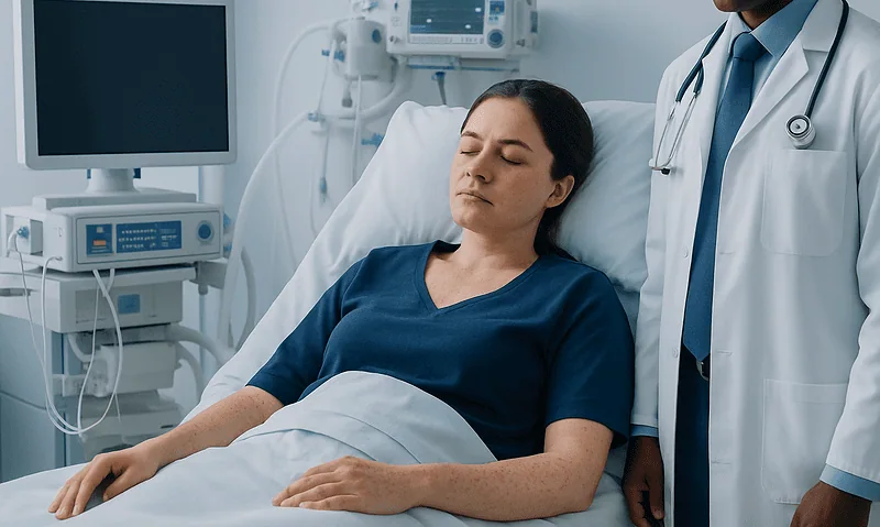 Flu Virus Rash: Common Causes, Related Conditions, and When to See a Doctor 17 Patient resting in hospital bed with doctor nearby in medical setting.