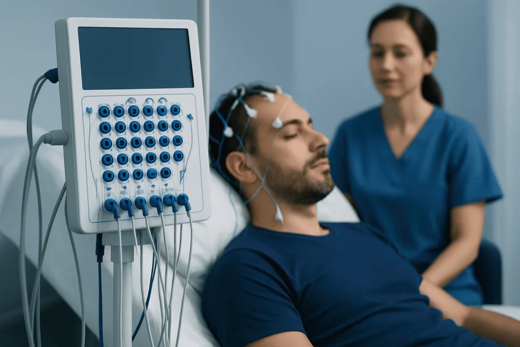 What a sleep EEG measures — sleep EEG and polysomnography