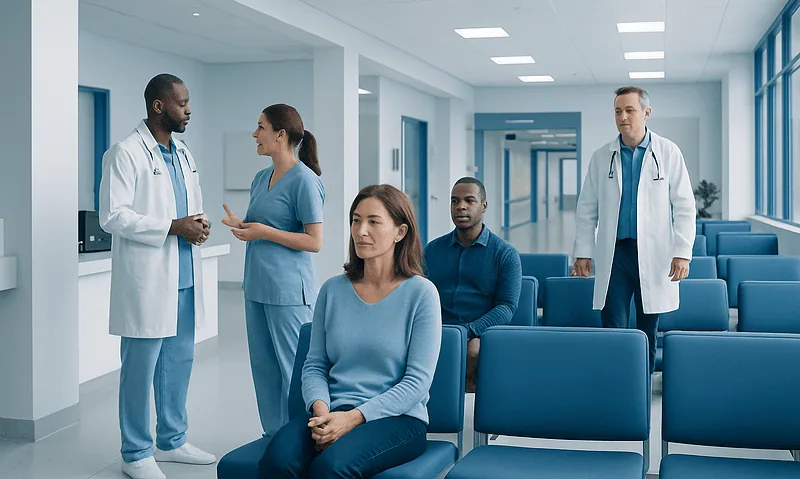 Activated Charcoal — Explained by Medical Evidence, Not Myths 2 Medical team consulting with patient in hospital corridor.