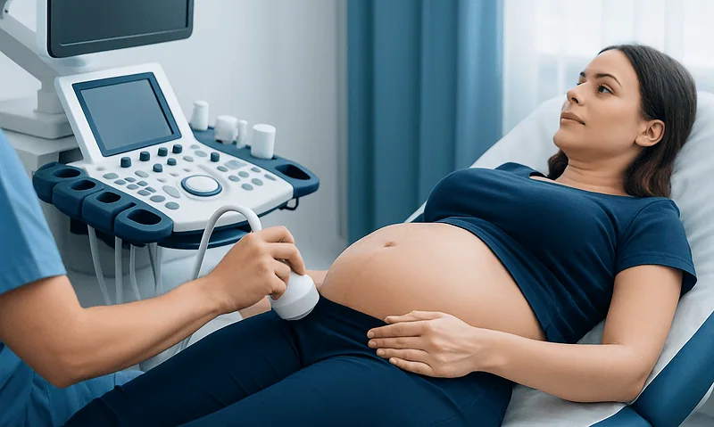 Pregnant Anal: What Is Normal, What Is Not, and When to Seek Care 4 Pregnant woman undergoing ultrasound at a hospital.