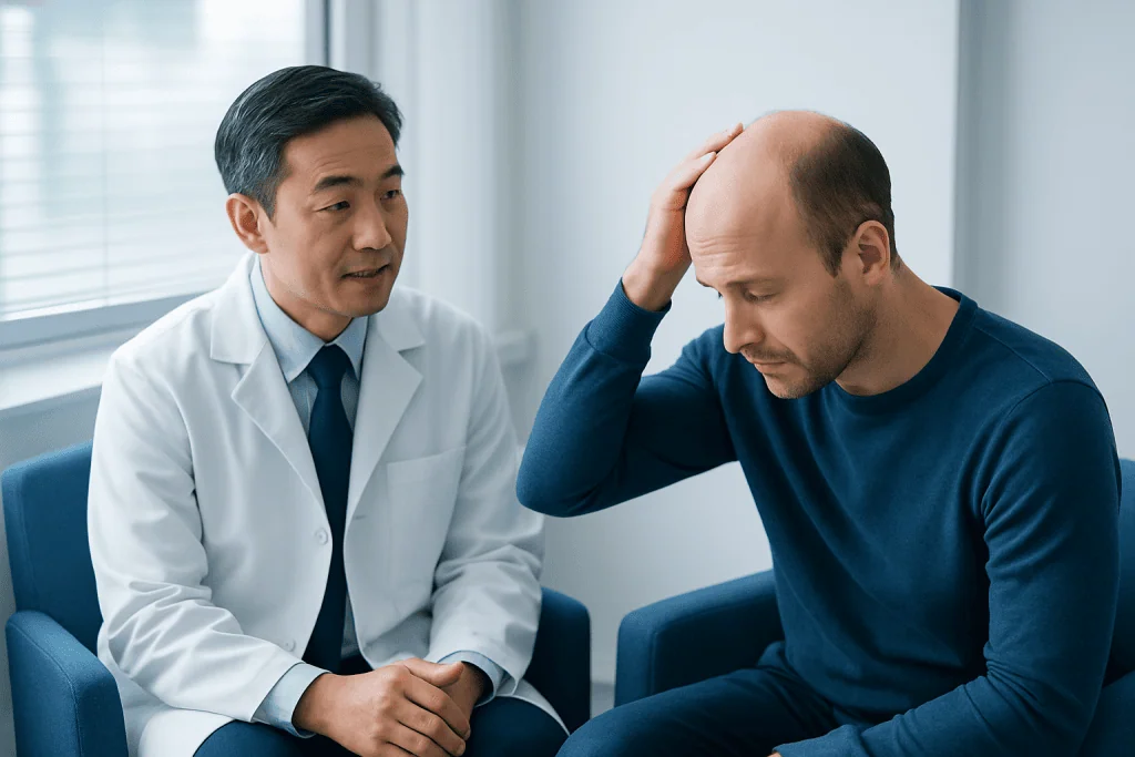 What causes male pattern baldness and who is at risk — male pattern baldness