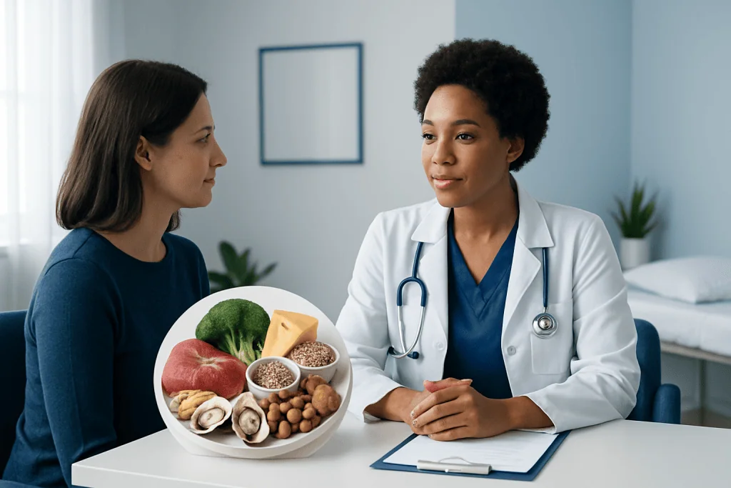What clinical research supports — foods high in zinc