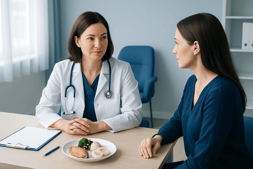 What clinical research supports — foods with little carbs