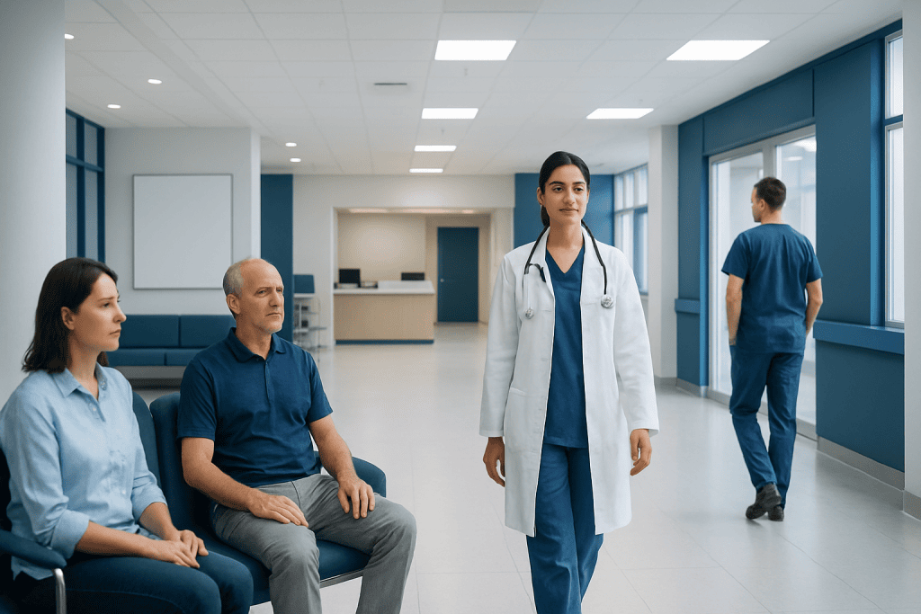 Detox — Explained by Medical Evidence, Not Myths 1 Medical professionals and patients in a hospital corridor at Acibadem Hospitals Group.