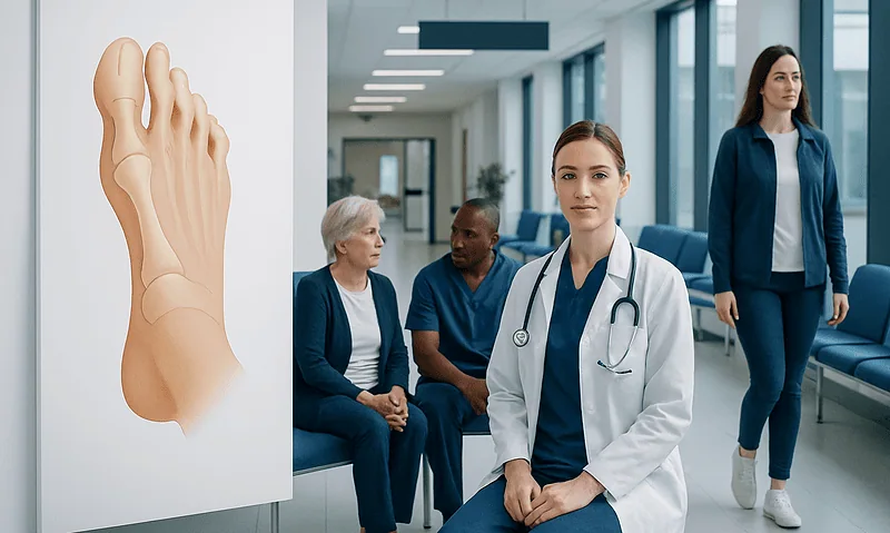 Hammer Toe: An Evidence-Based Guide for Patients 8 Medical consultation on foot deformity at Acibadem Hospital.